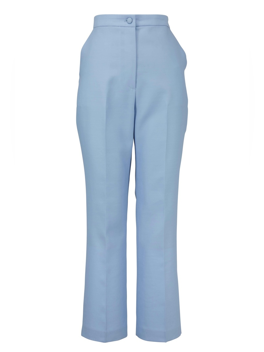 PARTOW Hadley Pale Blue Wool & Silk High-Rise Pant $1,195